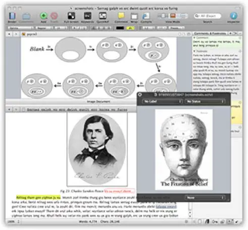 The Scrivener interface is designed for quick reference to multiple sources at once.