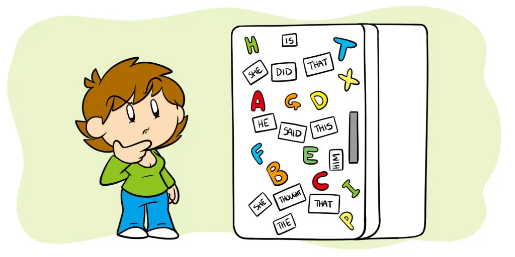 Here’s How To Vary Your Sentence Structure - An author considers their fridge, on which the magnets spell out the same type of sentence over and over.