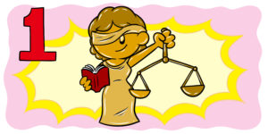 What Authors Need To Know When Writing About Law – Part 1 - Lady Justice grins at the reader.