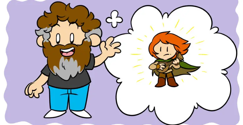 4 Ways Patrick Rothfuss Can Help You Improve Your Writing - Patrick Rothfuss waves at the reader, imagining a red-headed hero.