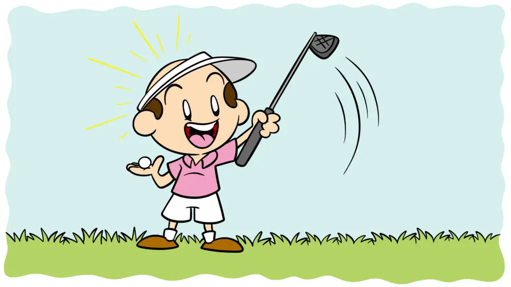 How To Write About Your Hobby (As An Author) - A golfer looks happily at their club.